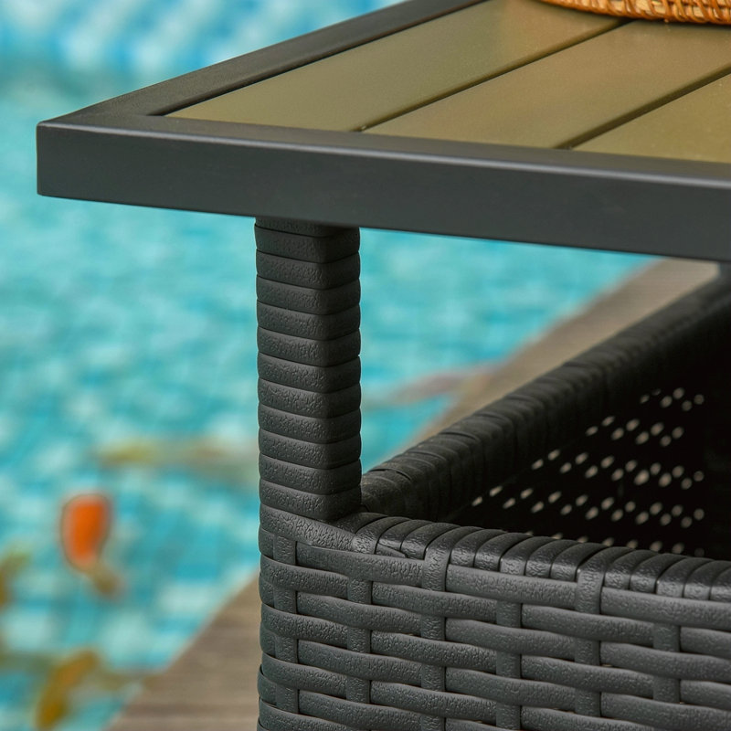 Table d'appoint en osier de rotin 22 po Outsunny