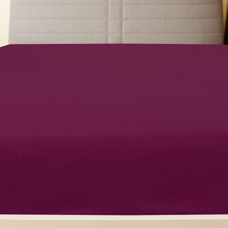 Drap-housse 100% coton Vidaxl Jersey, Bourgogne, Grand TG