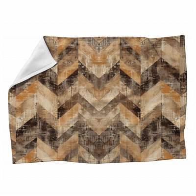 Chevron Machine Printed Throw Blanket