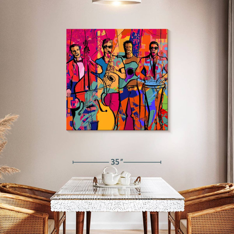 Abarca Jazz Quartet, 39" H x 39" W