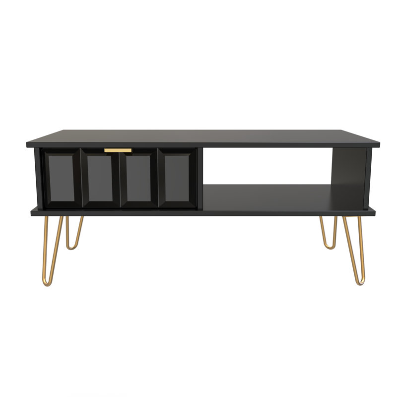 Alcimon Coffee Table with Storage, Black