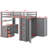 Full Loft Bed With Drawers,Desk And Wardrobe-16928010