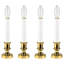 Ensemble de 4 lampes de bougie de Noël, 9 po, transparent