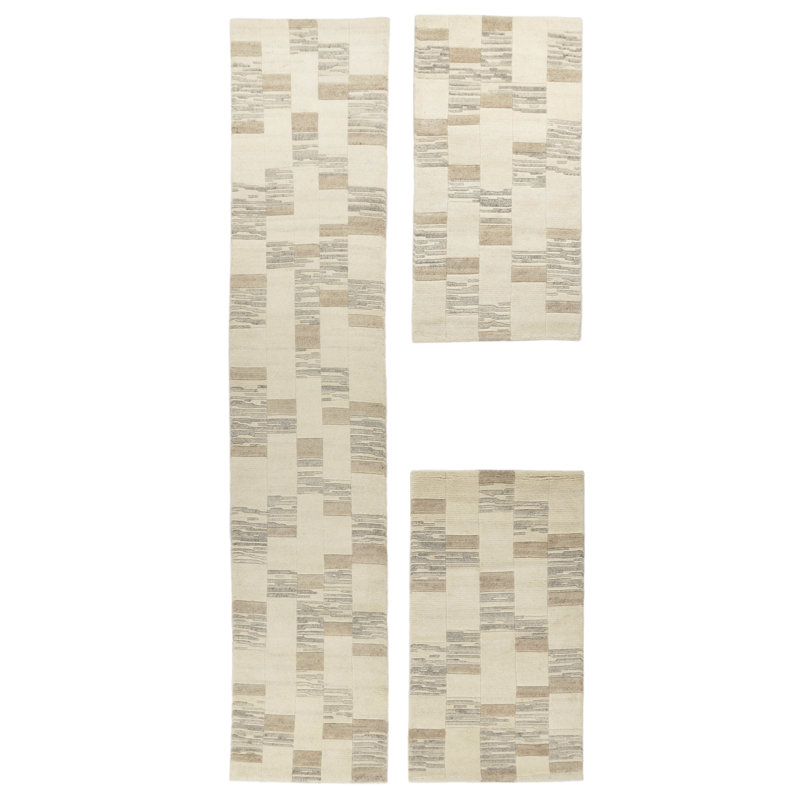 Runner Nakarta Geometric Wool Hand Woven Area Rug Set