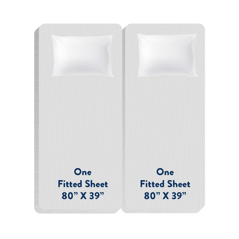 Lit dans un sac en microfibre 1800 de qualité supérieure 1800, Édredon simple + 4 pièces supplémentaires, Lavande / Lavande