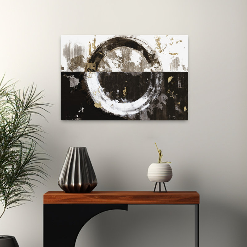 «Evoke II», art géométrique abstrait et audacieux, H 16 po x l 24 po