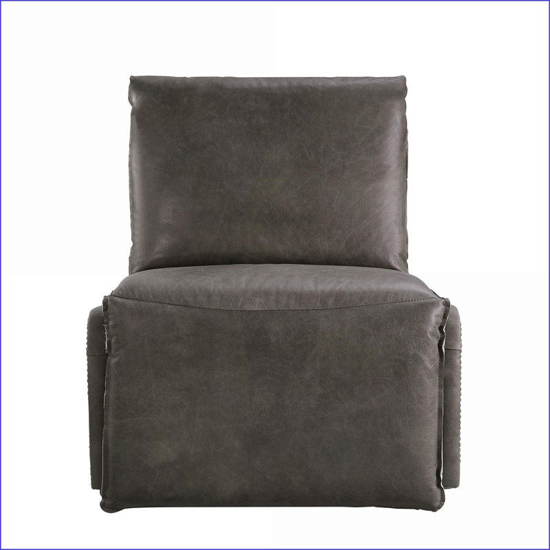 Fauteuils inclinables, fauteuil inclinable électrique en cuir fleur gris ardoise | Aluminium