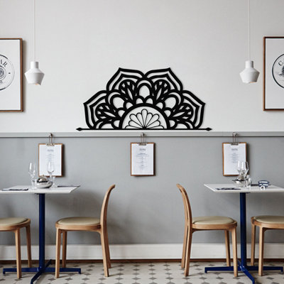 Stylish Decorative Metal Wall Accessory, Black Finish, 63.0 x 28.7 inches | 100% Metal Construction, Thickness: 0.05 inches | Perfect for Home Décor, Offices & Modern Spaces, Durable & Elegant Design