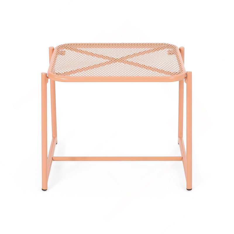 Elba 15.5"H Side Table, 16.25" H x 19.5" W x 18" D, Orange