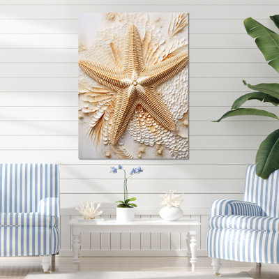 " Beige And Gold Minimalism Starfish I "