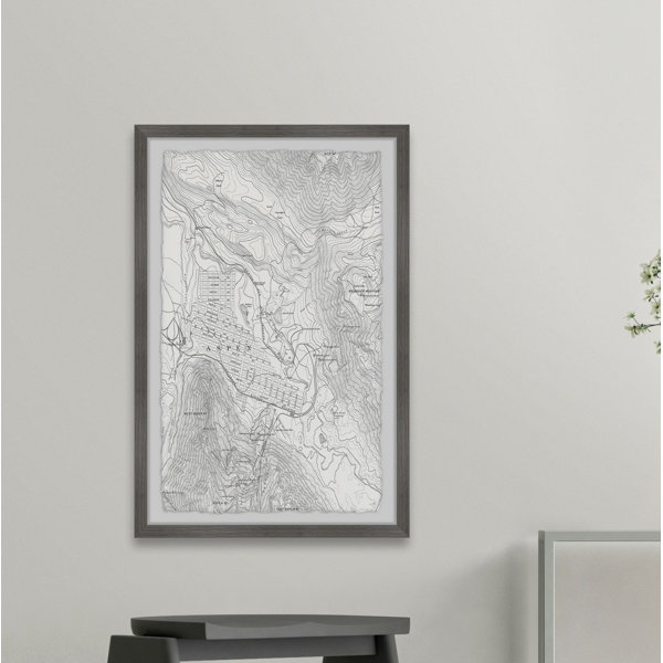 Trinx Black and White Colorado Map - Picture Frame Print on Paper | Wayfair
