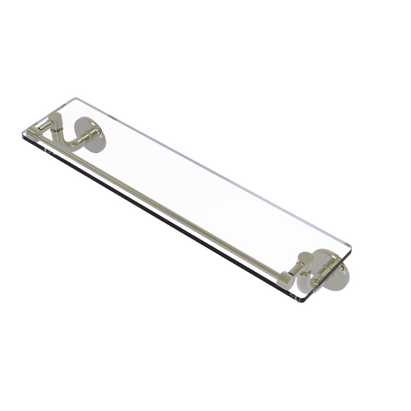Tioga Industrial Pipe Shelves, Polished Nickel