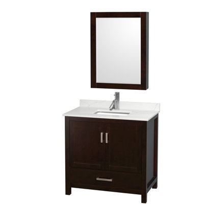 Sheffield 36" Freestanding Single Bathroom Vanity with Quartz Top with Medicine Cabinet