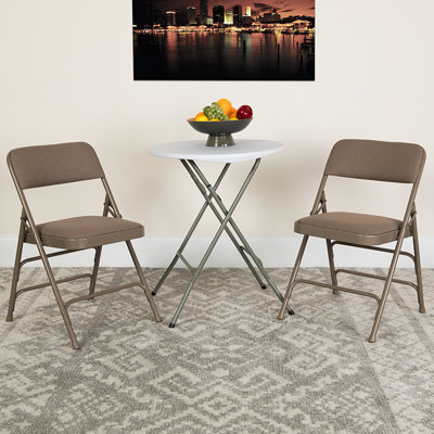 Oliverson Curved Triple Braced & Double Hinged Fabric Metal Folding Chair