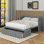 Grand lit escamotable avec port USB et tiroir