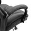Grande et haute chaise de bureau 500Lbs avec siège large, fauteuil de direction ergonomique avec hauteur réglable, roues pivotantes et finition en lin, gris foncé