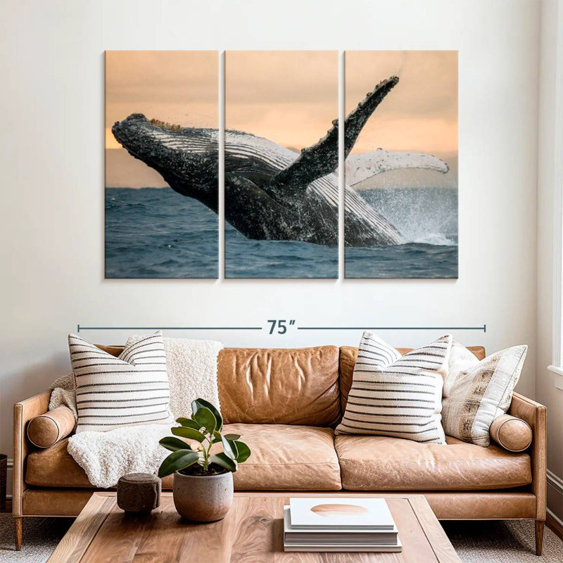 Brampt Humpback Whale Toss, 42" H x 65" W
