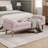 Averleigh Button-Tufted Upholstered End Of Bed Bench With Rolled Arms And Turned Wood Legs-117216281