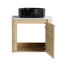 24'' Wall-Mounted Bathroom Vanity With Ceramic Art Sink & 1-Soft-Close Door, KD-Packing, Plywood