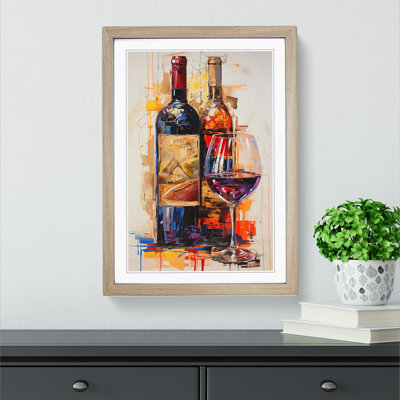 Wine Informel - Single Picture Frame Print on Wood
