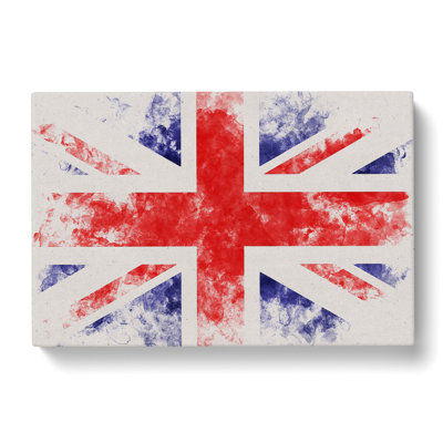 Union Jack British Flag Vol.1 Watercolour - Wrapped Canvas
