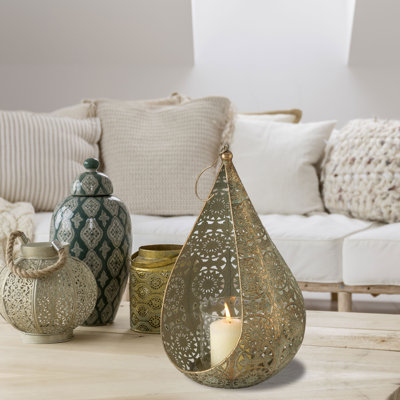 Lattice Tear Drop Votive Candle Holder