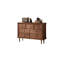 Commode d'appoint style rétro en noyer noir