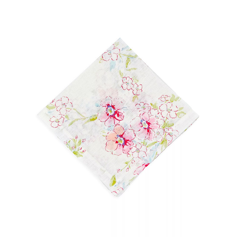 Floral Linen Square Napkins