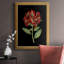 «Crimson Flowers On» (A) I, toile encadrée de qualité supérieure - prête à être accrochée-1552578747-1575913702