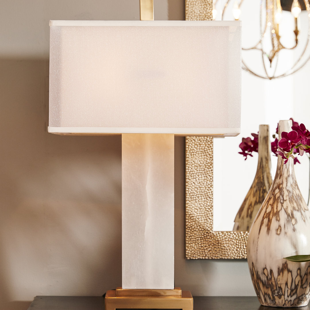 Myah Marble Table Lamp Rosdorf Park