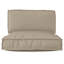  Ensemble de coussins de palette 2 pièces, tissu taupe Oxford-1279768113