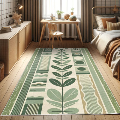 Machine Printed 152cm X 76cm Area Rug