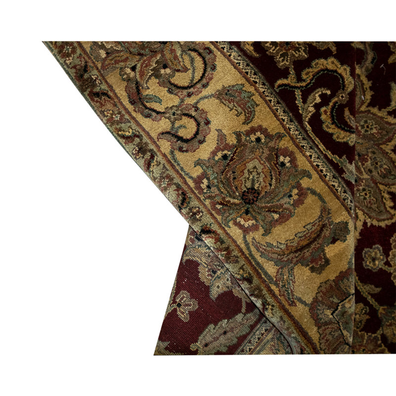 Tapis noir / or / beige noué à la main de haute qualité