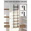 Organisateur à 9 niveaux au-dessus de la porte, support de rangement en panier réglable en métal pour épices, canettes et articles de toilette, installation sans outil pour la cuisine
