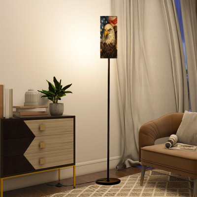 Lampe sur pied États-Unis 250th Anniversary Liberty Bell Statue Lampes sur pied avec télécommande DEL Abat-jour réglables Hautes lampes pour lire Bureau Salon