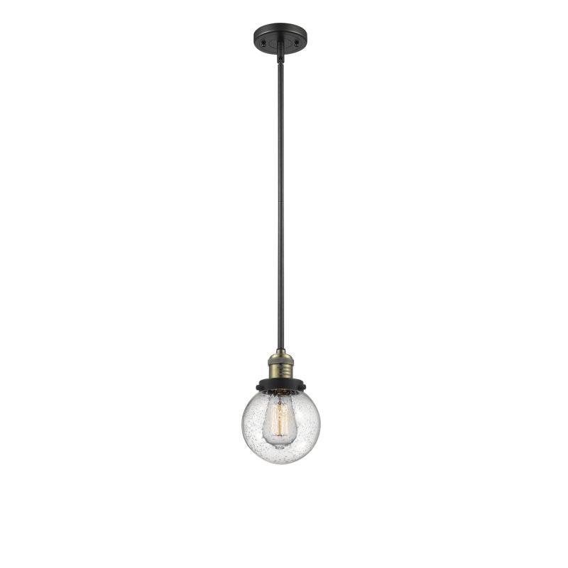 Clementina 1 - Light Single Pendant, Black Antique Brass, No Bulb Included, Seedy