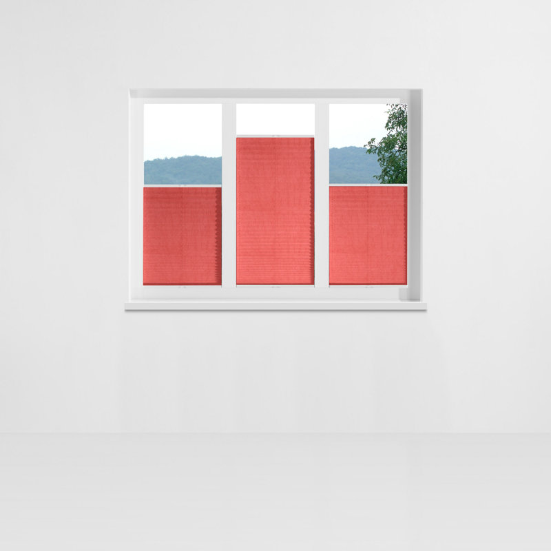 Aigue Cordless Pleated shade, 60cm x 130cm, Salmon pink