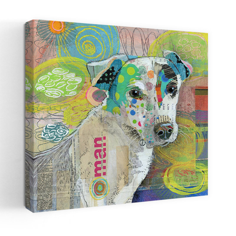 «The Ham Man», art abstrait contemporain pour chien, H 36 po x l 36 po