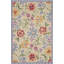 Papillon Floral Handmade Looped Wool Ivory Area Rug-529210455