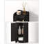 Bathroom Storage Cabinet, Wood Corner Floor Cabinet with Doors and Adjustable Shelf, Narrow Toilet Paper Cabinet, Bathroom Organizer for Small Spaces-1531699110