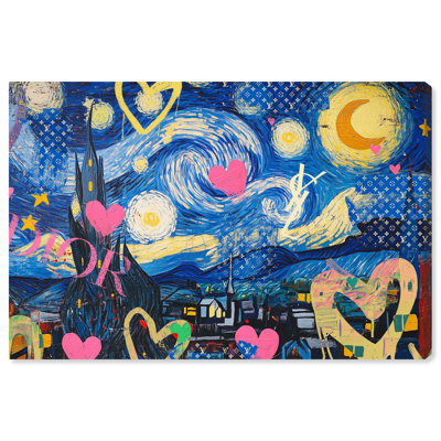 Starry Night Graffiti Canvas Modern Graffiti Art by 