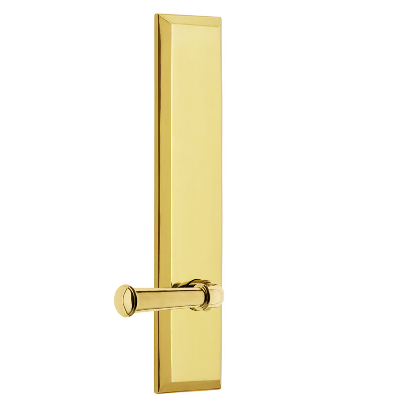 Grandeur Fifth Avenue Tall Plate Single Dummy with Georgetown Lever, Lifetime Brass, Left Handed