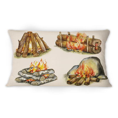 Coussin décoratif Four Types of Campfires