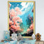 Pop Art fond marin corail Spectacle - art mural corail