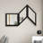 Wood Flat Wall Mirror with Hooks