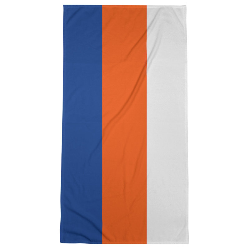 Lightweight Beach Towel, Microfiber, Royal Blue/Orange/White