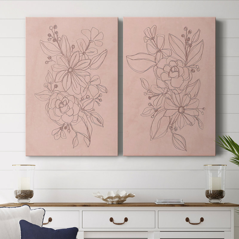 Toile tendue avec châssis Rosetone Blossoms I-Premium