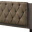 Lit tête de lit capitonné en tissu de style chêne gris rustique, structure en bois, pieds fuselés, 4 lattes, pièce indispensable pour sommier tapissier, capacité de charge de 660 lb, espace libre au sol de 4 po, profondeur de 79 po,