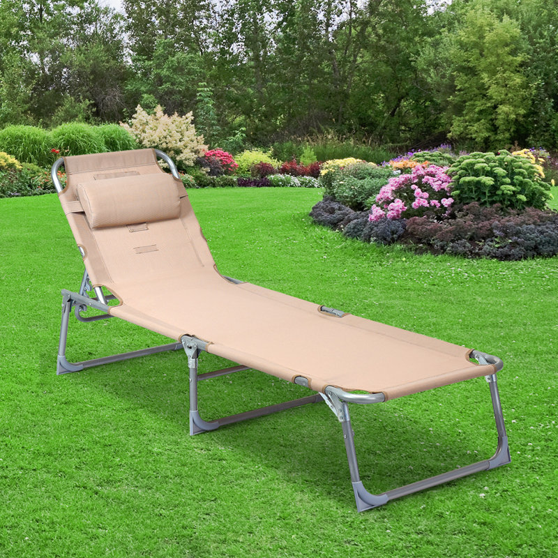 Patel Outdoor Metal Chaise Lounge