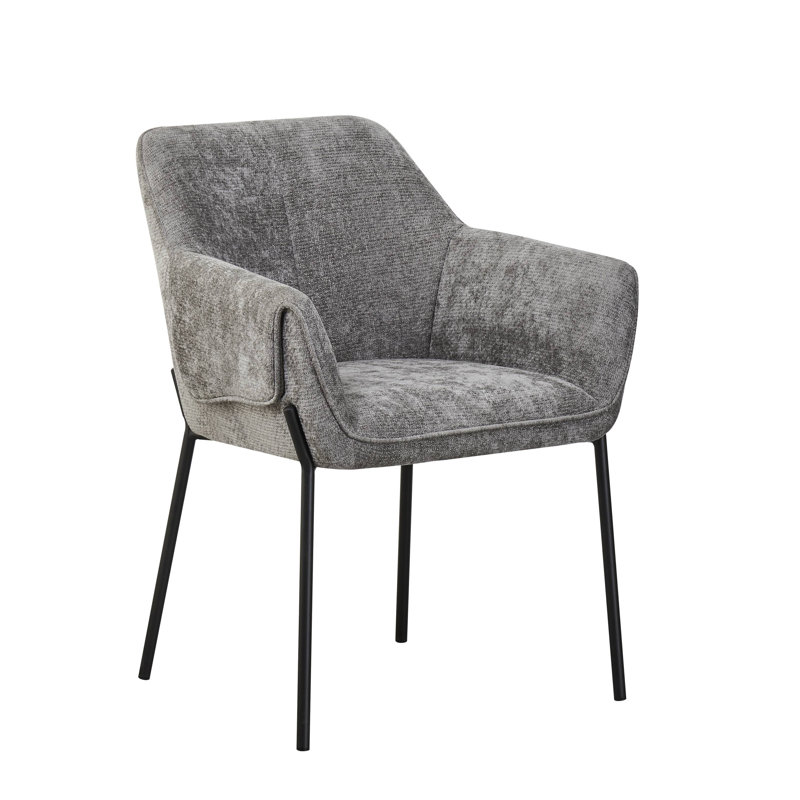 Milan Chenille Effect Dining Chair, Grey